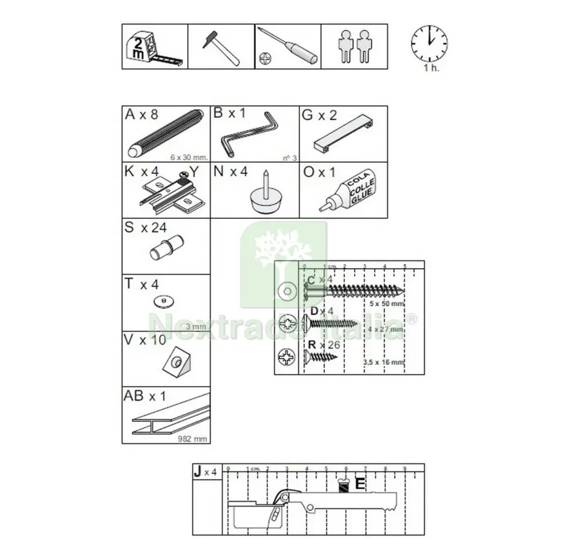 Kit Scarpiera 2ANTE/6RIPIANI-(BUSTA Montaggio) — Arredo — rif. FERX.602258 Kit Scarpiera 2ANTE/6RIPIANI-(BUSTA Montaggio) — Arredo — rif. FERX.602258