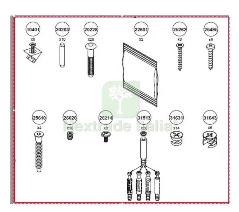 Kit Cassettiera 4CASSETTI (accessori) — Arredo — rif. FERX.602269 Kit Cassettiera 4CASSETTI (accessori) — Arredo — rif. FERX.602269