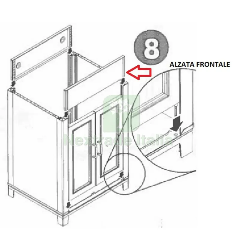 KIT LAVATOIO RESINA BIANCO-(ALZATA FRONTALE) — Cristalleria e tavola — rif. FERX.602314 KIT LAVATOIO RESINA BIANCO-(ALZATA FRONTALE) — Cristalleria e tavola — rif. FERX.602314