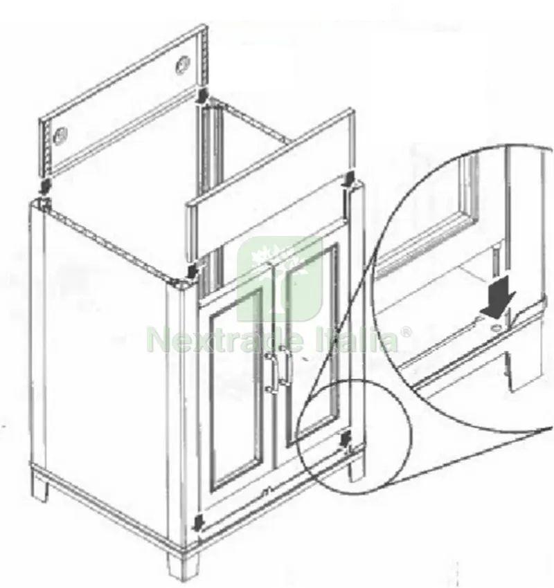 KIT LAVATOIO RESINA BIANCO-(ALZATA POSTERIORE) — Cristalleria e tavola — rif. FERX.602315 — foto 2