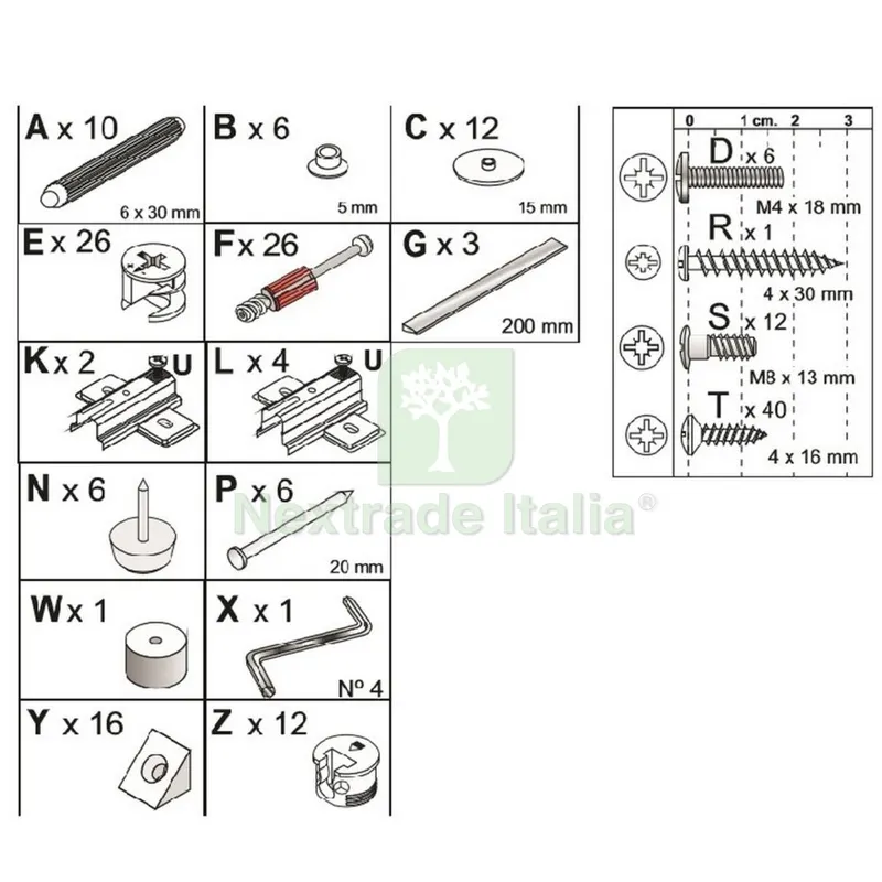 Accessori Montaggio x Credenza 3 ANTE.AMBIT — Arredo — rif. FERX.602708