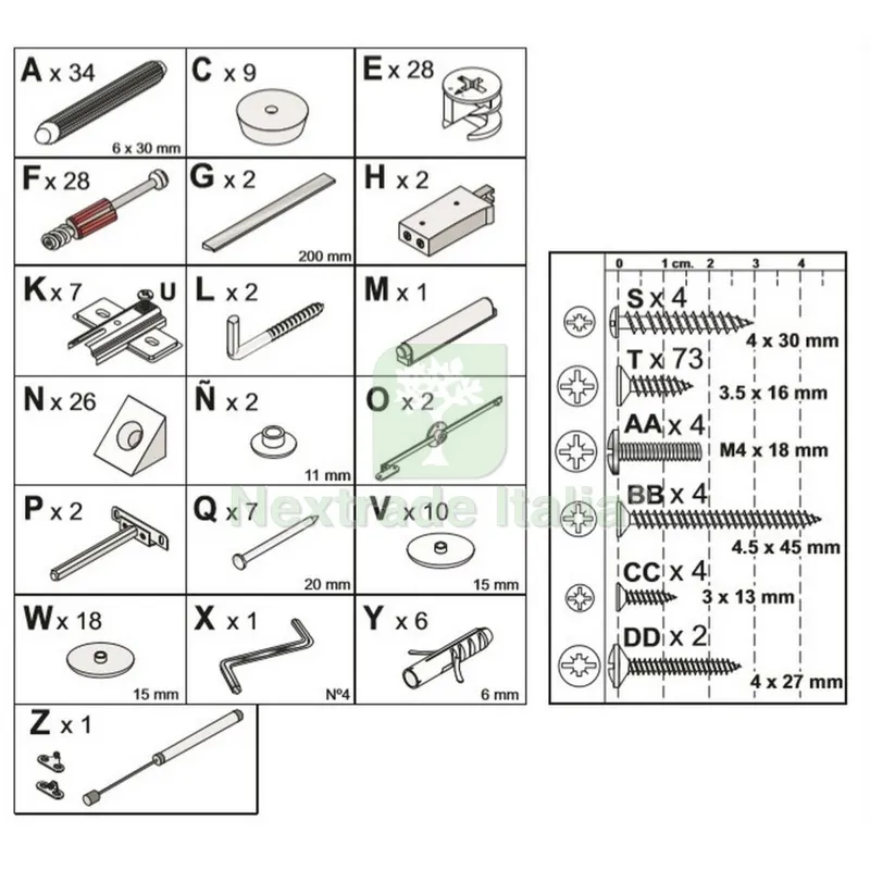Accessori Montaggio x Parete Attrezzata — Casalinghi e organizzazione — rif. FERX.602709 Accessori Montaggio x Parete Attrezzata — Casalinghi e organizzazione — rif. FERX.602709