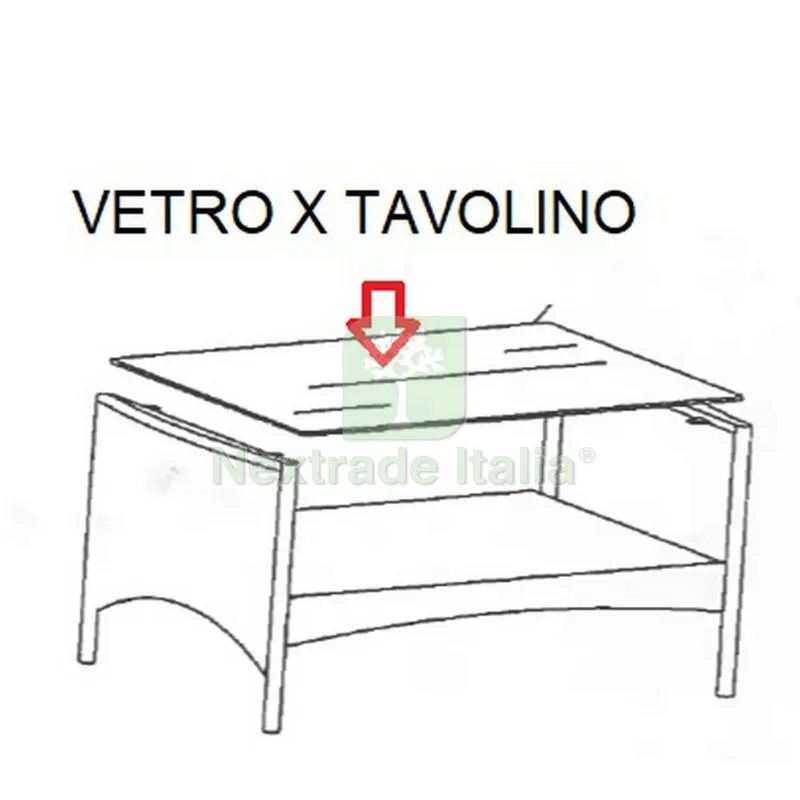 Vetro Tavolino per Salotto Minorca — Arredo — rif. FERX.602746 Vetro Tavolino per Salotto Minorca — Arredo — rif. FERX.602746