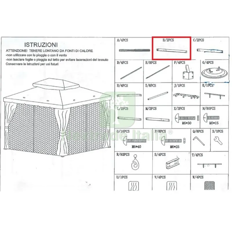 Trave(b) x Gazebo Adventure Magnum — Gazebo e strutture giardino — rif. FERX.602756 Trave(b) x Gazebo Adventure Magnum — Gazebo e strutture giardino — rif. FERX.602756