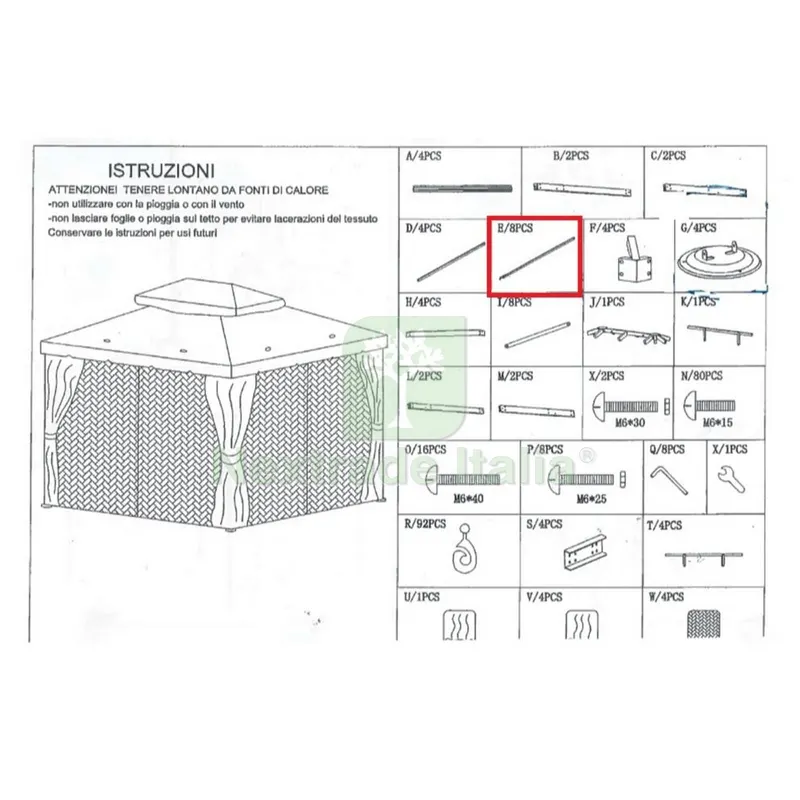 Asta (E) x Gazebo Adventure Magnum — Gazebo e strutture giardino — rif. FERX.602759 Asta (E) x Gazebo Adventure Magnum — Gazebo e strutture giardino — rif. FERX.602759