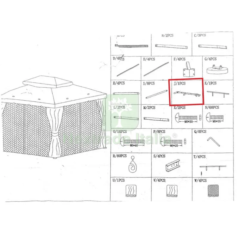 Crociera (J)X Gazebo Adventure MT.3X4 — Gazebo e strutture giardino — rif. FERX.602790