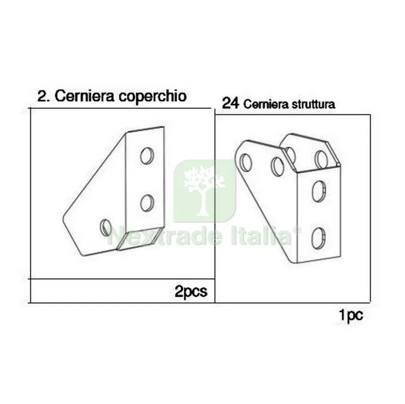 CP Cerniere N. 2 N. 24 x Barbecue Asado — Cerniere e cardini — rif. FERX.602791 CP Cerniere N. 2 N. 24 x Barbecue Asado — Cerniere e cardini — rif. FERX.602791