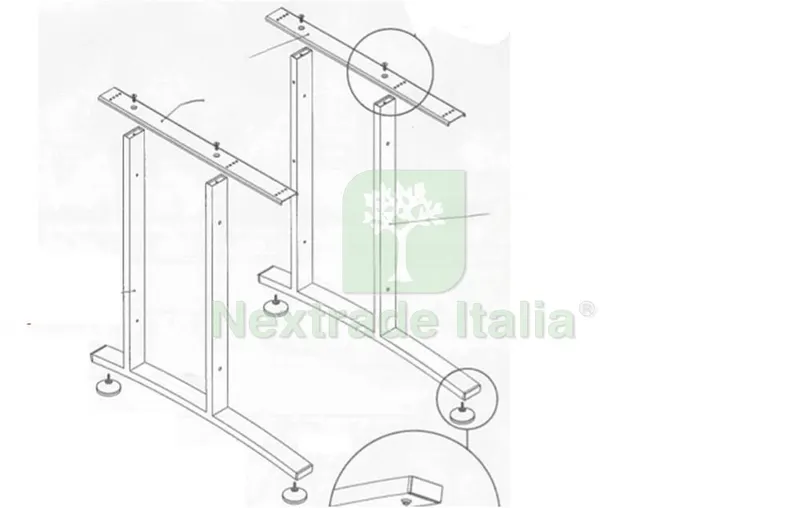 Coppia Piede Kit Scrivania Prima — Arredo — rif. FERX.602831 — foto 2 Coppia Piede Kit Scrivania Prima — Arredo — rif. FERX.602831 — foto 2