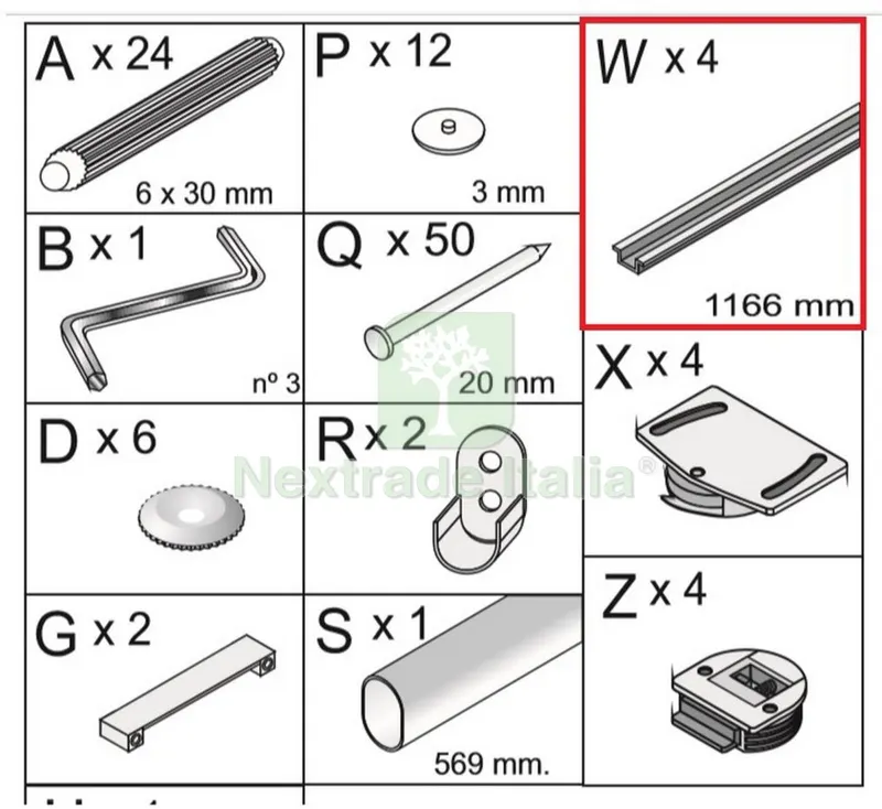 Guida W x Kit Armadio 2 Ante Scorrevoli CM.120X50X200H Rovere/Bianco — Arredo — rif. FERX.602835