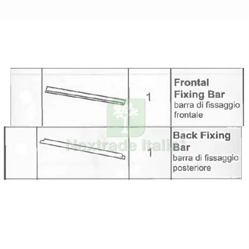 Barra Fissaggio Anteriore +POSTERIORE x Pensilina L150 — Gazebo e strutture giardino — rif. FERX.602854 Barra Fissaggio Anteriore +POSTERIORE x Pensilina L150 — Gazebo e strutture giardino — rif. FERX.602854