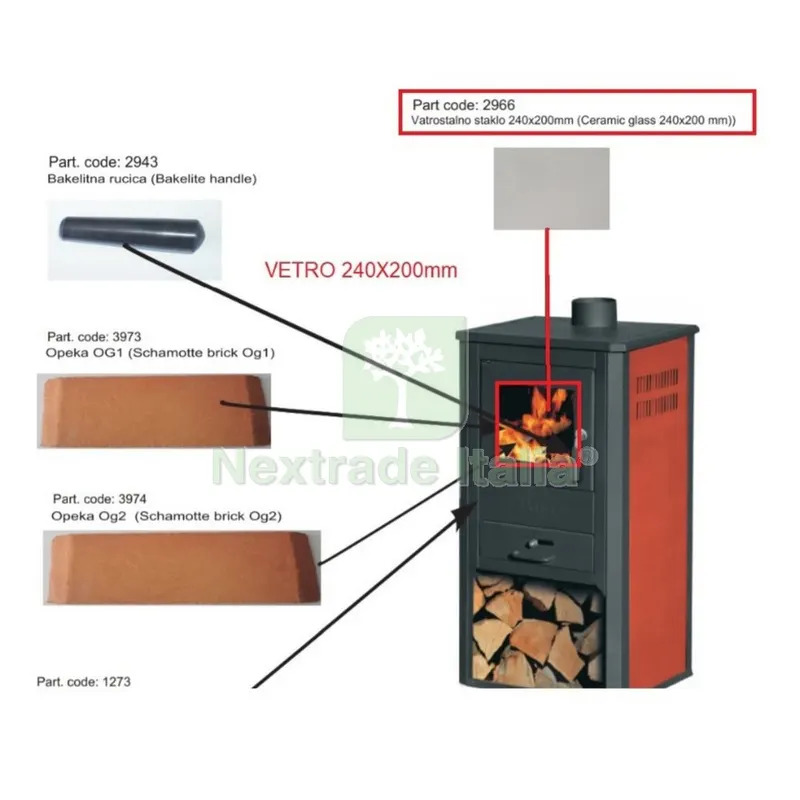 Vetro x Stufa a Legna Modello. Blist B1 MODELLO.ORGANJ LM — Stufe e camini — rif. FERX.602874