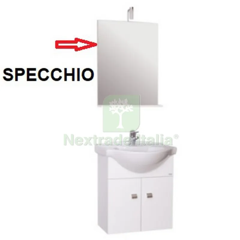 Specchio x Mobile Bagno Emma Sospeso Bianco — Accessori bagno — rif. FERX.602934 Specchio x Mobile Bagno Emma Sospeso Bianco — Accessori bagno — rif. FERX.602934