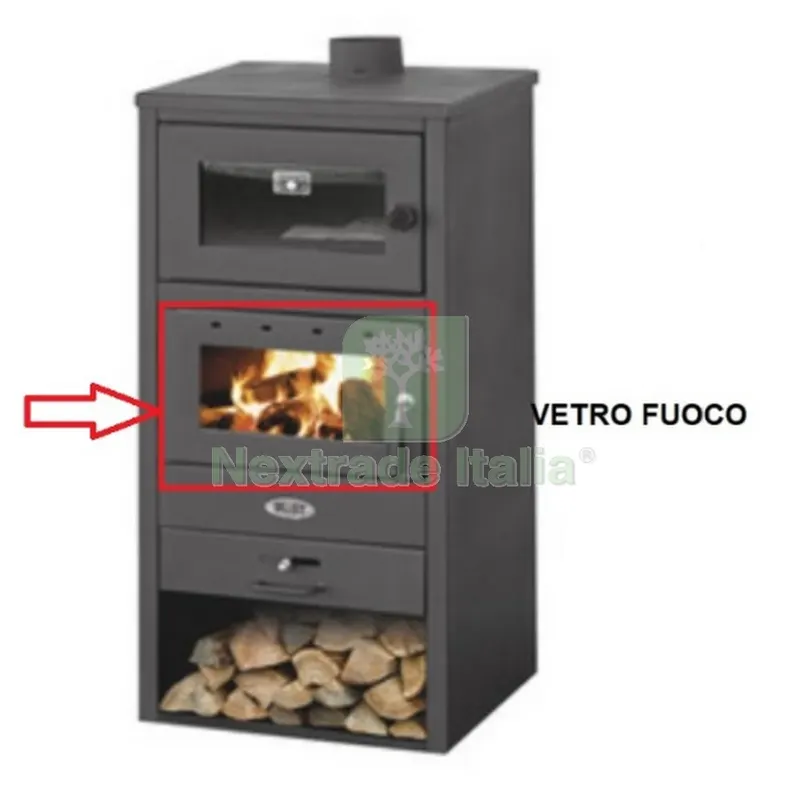 Vetro Fuoco x Stufa a Legna con Forno MOD. Blist BR — Stufe e camini — rif. FERX.602942 Vetro Fuoco x Stufa a Legna con Forno MOD. Blist BR — Stufe e camini — rif. FERX.602942
