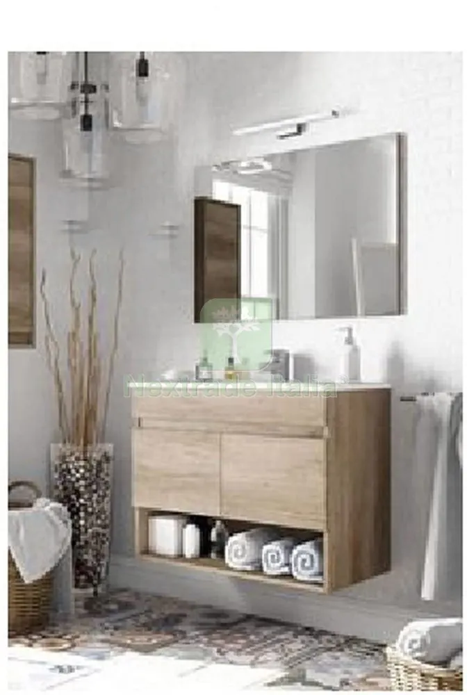 Specchio x Kit Mobile Bagno Dakota 2ANTE CM.80X45X64H Rovere — Accessori bagno — rif. FERX.603027 — foto 2 Specchio x Kit Mobile Bagno Dakota 2ANTE CM.80X45X64H Rovere — Accessori bagno — rif. FERX.603027 — foto 2