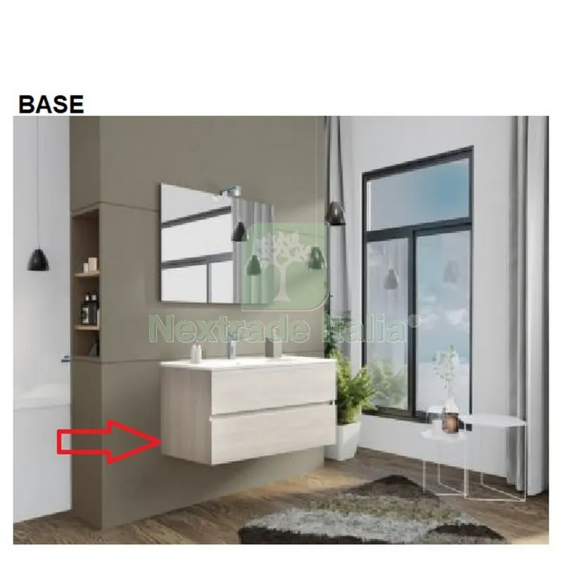Base x Mobile Bagno NEW Splash CM.105 Rovere Grigio — Accessori bagno — rif. FERX.603028