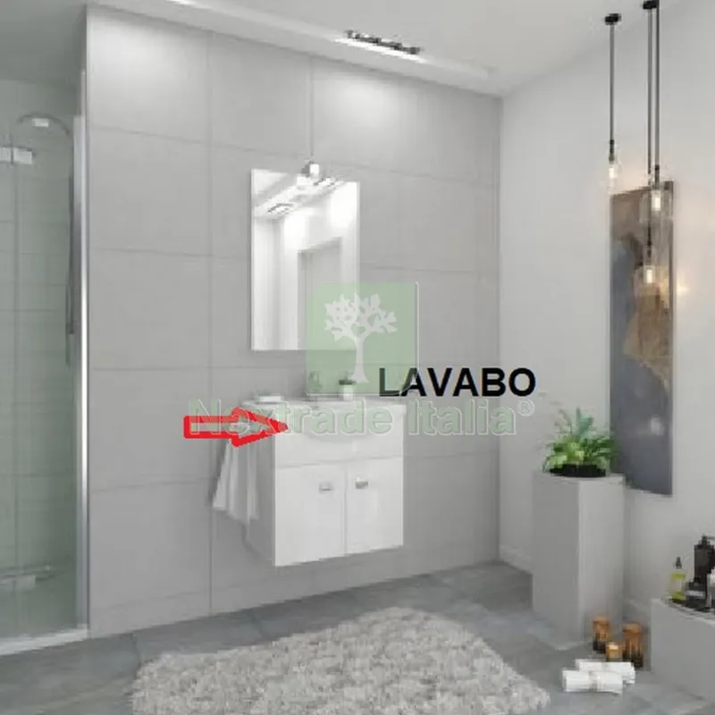 Lavabo x Mobile Bagno Emma Sospeso Bianco — Accessori bagno — rif. FERX.603031 Lavabo x Mobile Bagno Emma Sospeso Bianco — Accessori bagno — rif. FERX.603031