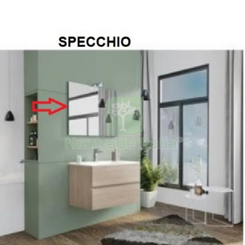 Specchio x Mobile Bagno NEW Splash CM.80 Rovere Grigio — Accessori bagno — rif. FERX.603069 Specchio x Mobile Bagno NEW Splash CM.80 Rovere Grigio — Accessori bagno — rif. FERX.603069