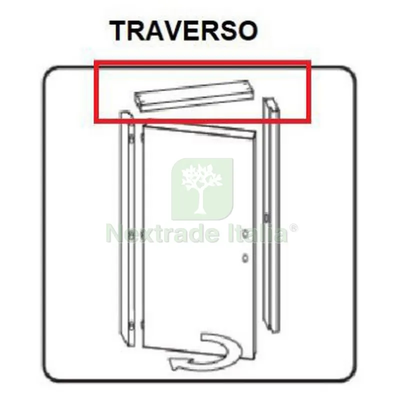 Traverso Battente per Porta MOD.MICROTEC Bianco 210X70 CM — Ferramenta porte e finestre — rif. FERX.603151 Traverso Battente per Porta MOD.MICROTEC Bianco 210X70 CM — Ferramenta porte e finestre — rif. FERX.603151