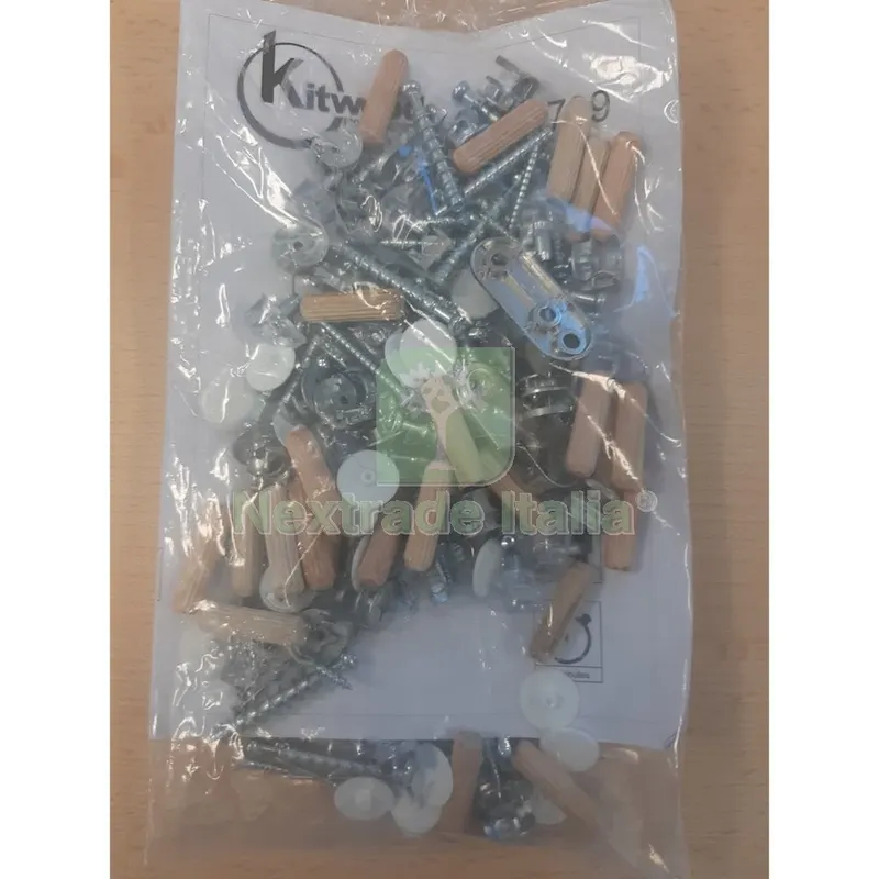 Accessori Montaggio per Kit Armadio 3 ANTE+2 CASSETTI+SPECCH.CM 120X200X52 Bianco VENEZIANO.K083 — Arredo — rif. FERX.603177