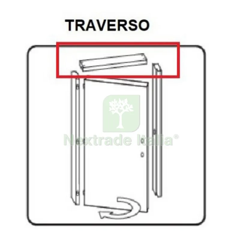 Traverso Battente per Porta MOD.MICROTEC Frassino Bianco CM.210X90 — Attrezzi da giardino — rif. FERX.603196