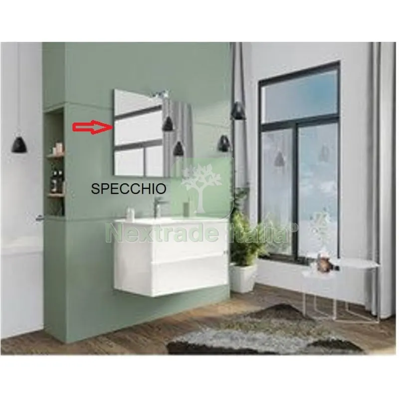 Specchio per Mobile Bagno NEW Splash CM.80 Bianco — Accessori bagno — rif. FERX.603198 Specchio per Mobile Bagno NEW Splash CM.80 Bianco — Accessori bagno — rif. FERX.603198