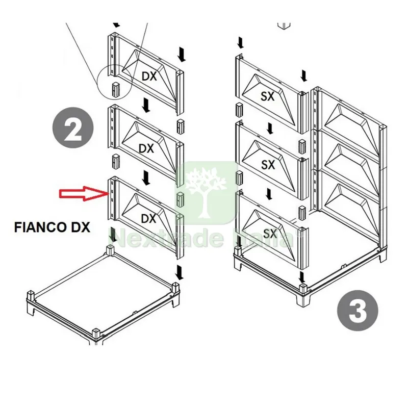 FIANCO DX PER KIT LAVATOIO RESINA ANTIACIDO — Serrature e cilindri — rif. FERX.603260