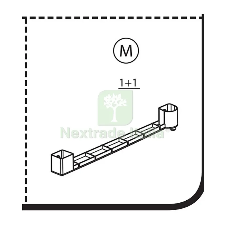 Coppia Supporto M 1+1 per Armadio Rattan Tuttopiani Antracite — Arredo — rif. FERX.603307 Coppia Supporto M 1+1 per Armadio Rattan Tuttopiani Antracite — Arredo — rif. FERX.603307