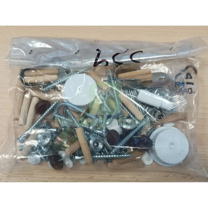 Accessori Montaggio per Kit Armadio 2 Ante Scorrevoli CM 120X50X200H Bianco Lucido — Arredo — rif. FERX.603328