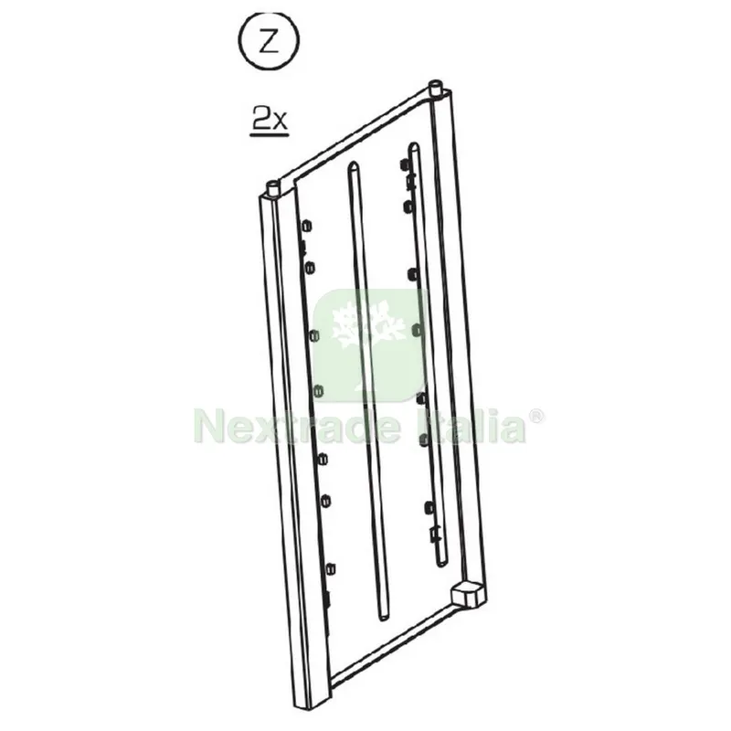 Pannello Z per Armadio Rattan Portascope Antracite — Arredo — rif. FERX.603334