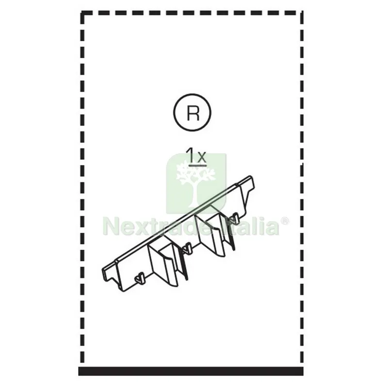 Particolre R per Armadio Rattan CM.65X45X88H Tuttopiani Antracite — Arredo — rif. FERX.603335