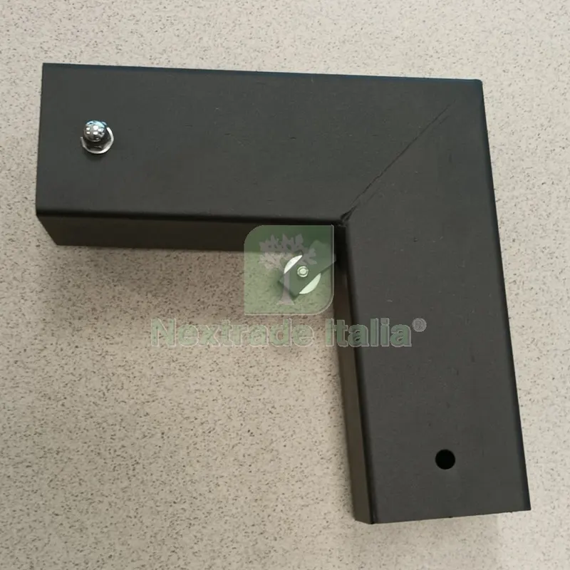 Supporto Palo Orizzontale\verticale per Ombrellone Decorato Palo Alluminio Nero 93X93 3X4 CM — Tempo libero outdoor — rif. FERX.603372