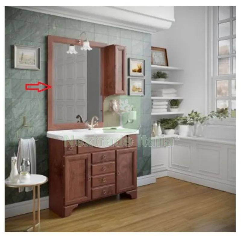 Specchio per Mobile Bagno Arte Povera DORIA105CP Completo con Pensile — Accessori bagno — rif. FERX.603395