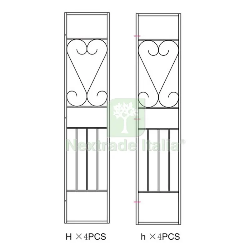 LATERALI H+H PER GAZEBO IN METALLO MT.3X3 DECORAZIONE ECRU YF-3133B — Gazebo e strutture giardino — rif. FERX.603462 LATERALI H+H PER GAZEBO IN METALLO MT.3X3 DECORAZIONE ECRU YF-3133B — Gazebo e strutture giardino — rif. FERX.603462