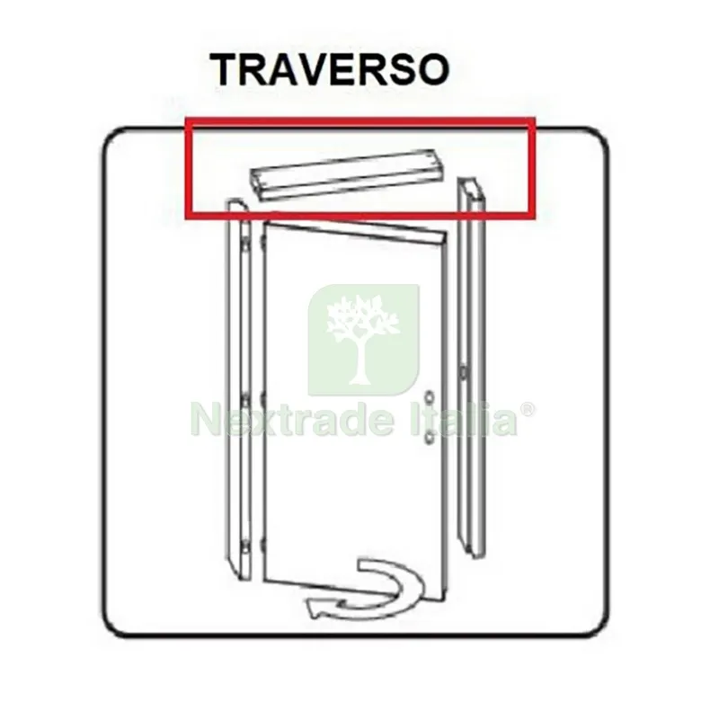Traverso Battente per Porta Microtec Ciliegio 210X70 CM — Attrezzi da giardino — rif. FERX.603476