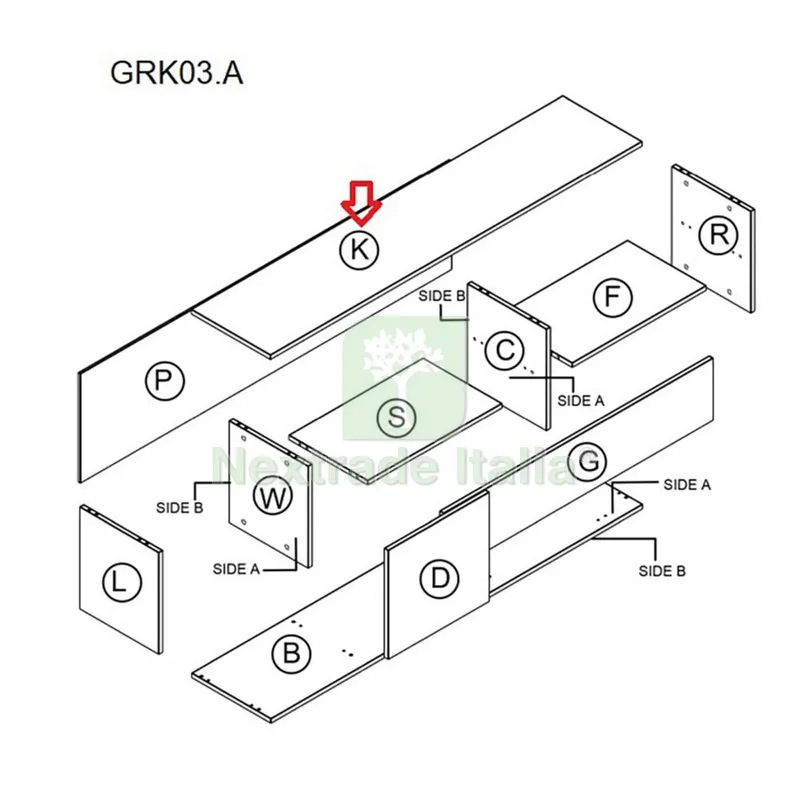 TOP K GRK03.A per Kit Parete Living Bridge 210X170X35 CM Cemento — Cemento, malte e collanti edili — rif. FERX.603491