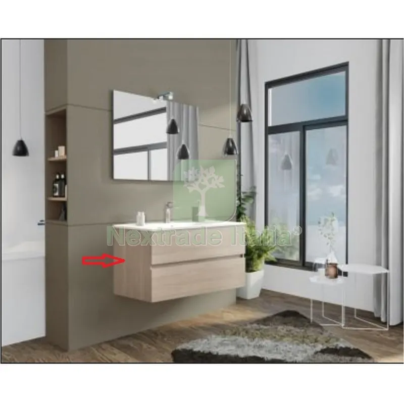 Base Completa per Mobile Bagno NEW Splash CM.105 Rovere Fumo — Accessori bagno — rif. FERX.603499