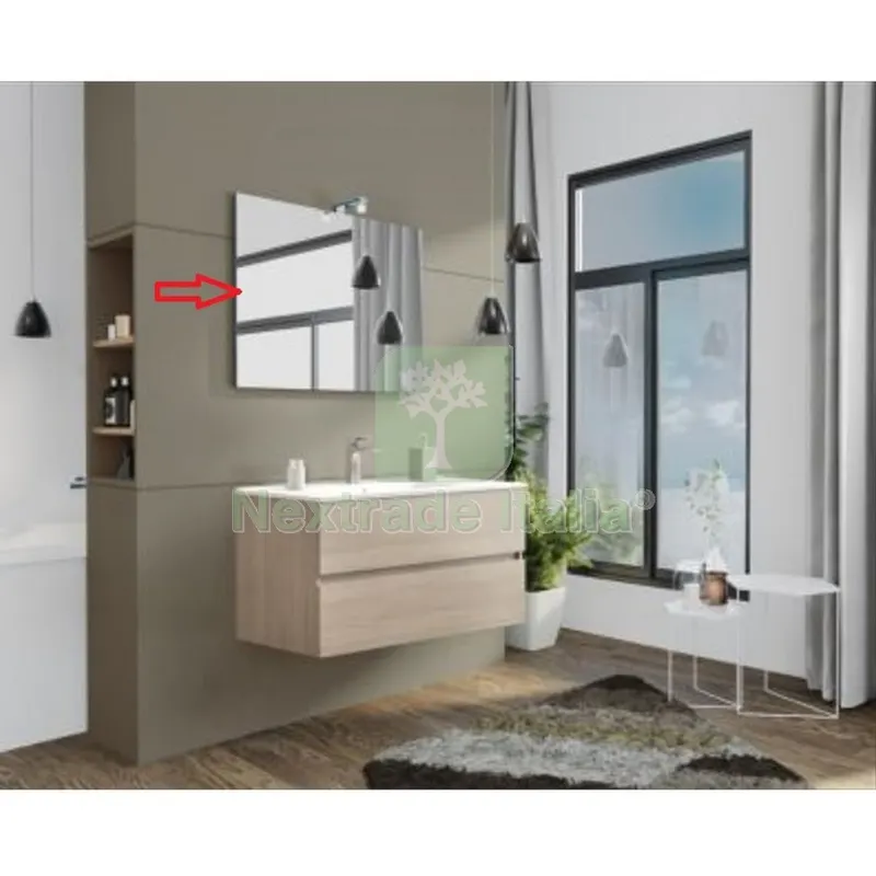 Specchio per Mobile Bagno NEW Splash CM.105 Rovere Fumo — Accessori bagno — rif. FERX.603500 Specchio per Mobile Bagno NEW Splash CM.105 Rovere Fumo — Accessori bagno — rif. FERX.603500