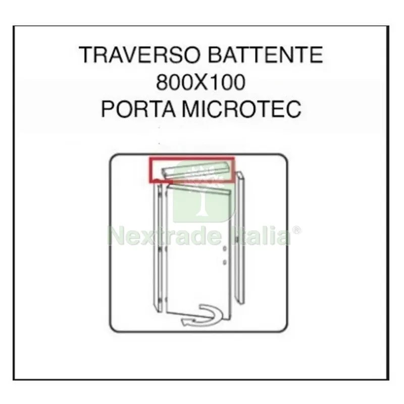 Traverso Battente per Porta MOD Microtec Frassino/Bianco CM.210X80 — Ferramenta porte e finestre — rif. FERX.603515