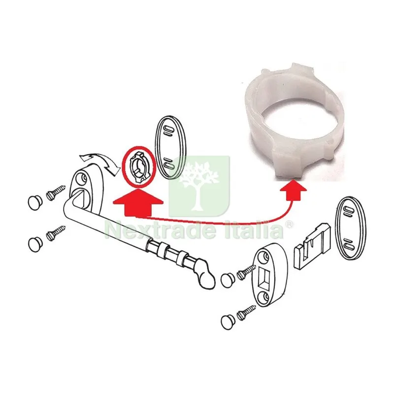 ZZ-SUPPORTO X FERMAIMPOSTE BRUCO PLASTICA NERA(PZ.2) — Tubi e raccordi — rif. FERX.603777