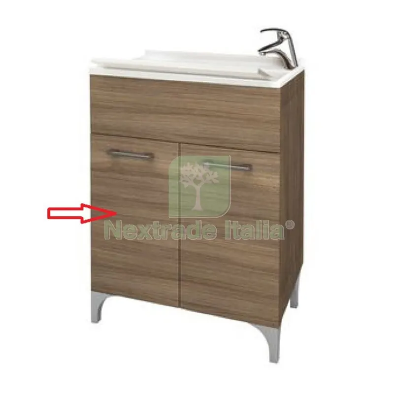R Anta SX per Lavatoio Legno 60X50 CM Rovere Fumo 4299 — Arredo — rif. FERX.603929