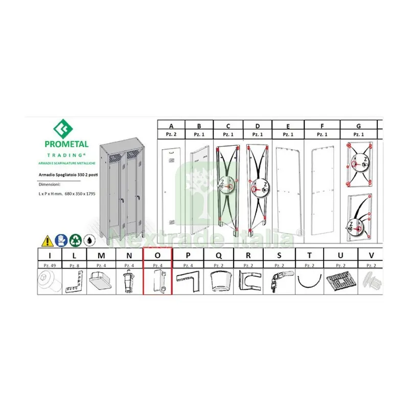 R PARTICOLARE (OX4 )XARMADIO SPOGLIATOIO A 2 POSTI IN KIT C/SERRATURA — Serrature e cilindri — rif. FERX.603980 R PARTICOLARE (OX4 )XARMADIO SPOGLIATOIO A 2 POSTI IN KIT C/SERRATURA — Serrature e cilindri — rif. FERX.603980