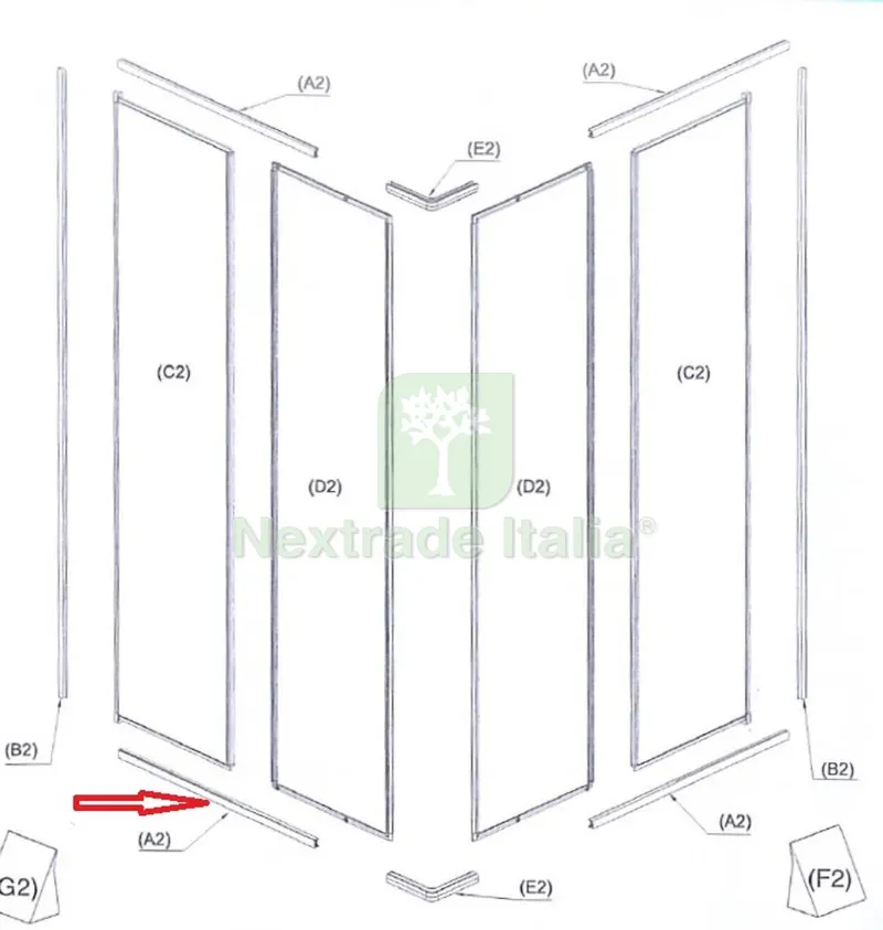 R PROFILO (A2)X BOX DOCCIA CRILEX GOCCIA 1,6 MM 68-80X68-80 BCO — Accessori bagno — rif. FERX.604001 R PROFILO (A2)X BOX DOCCIA CRILEX GOCCIA 1,6 MM 68-80X68-80 BCO — Accessori bagno — rif. FERX.604001