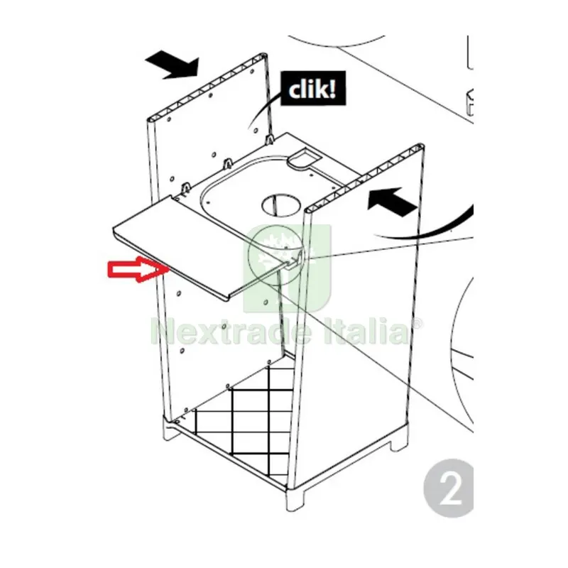R RIPIANO CENTRALE X KIT MOBILE PER LAVATOIO 40X40x87H CM — Serrature e cilindri — rif. FERX.604068