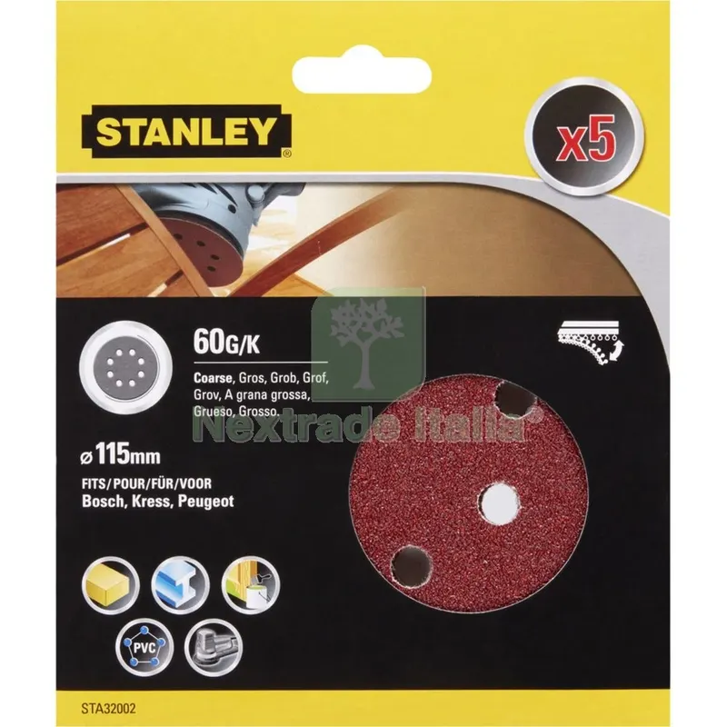 PIRANHA/ X32002 5 DISCHI VELCROSOSO 115 GR.60 — Adesivi e sigillanti — rif. FERX.6047