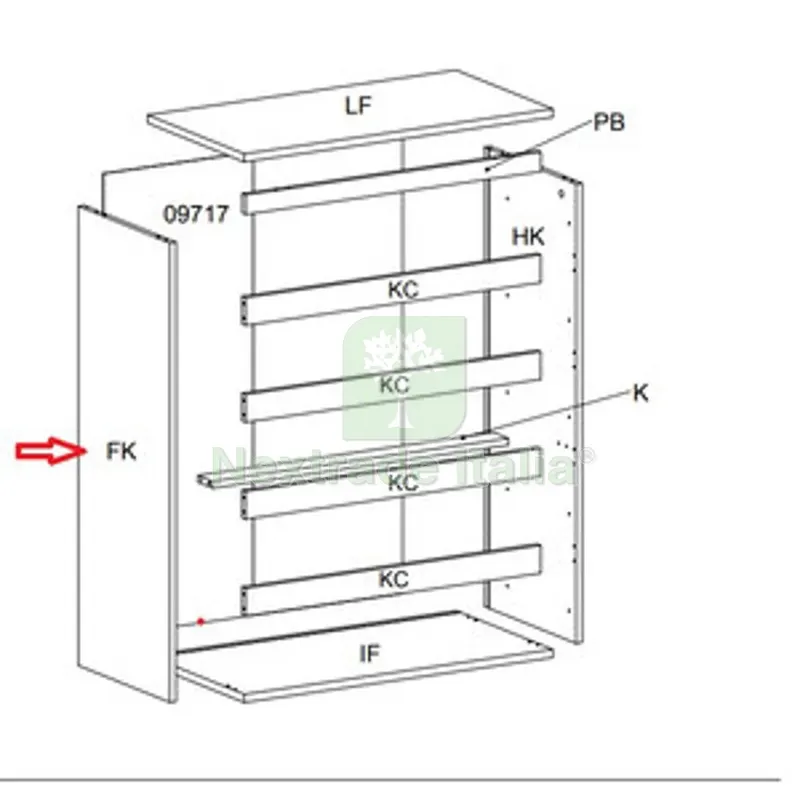 R Fianco FK x Kit Cassettiera 5C Nova 77X40X107 Bianca — Arredo — rif. FERX.605040