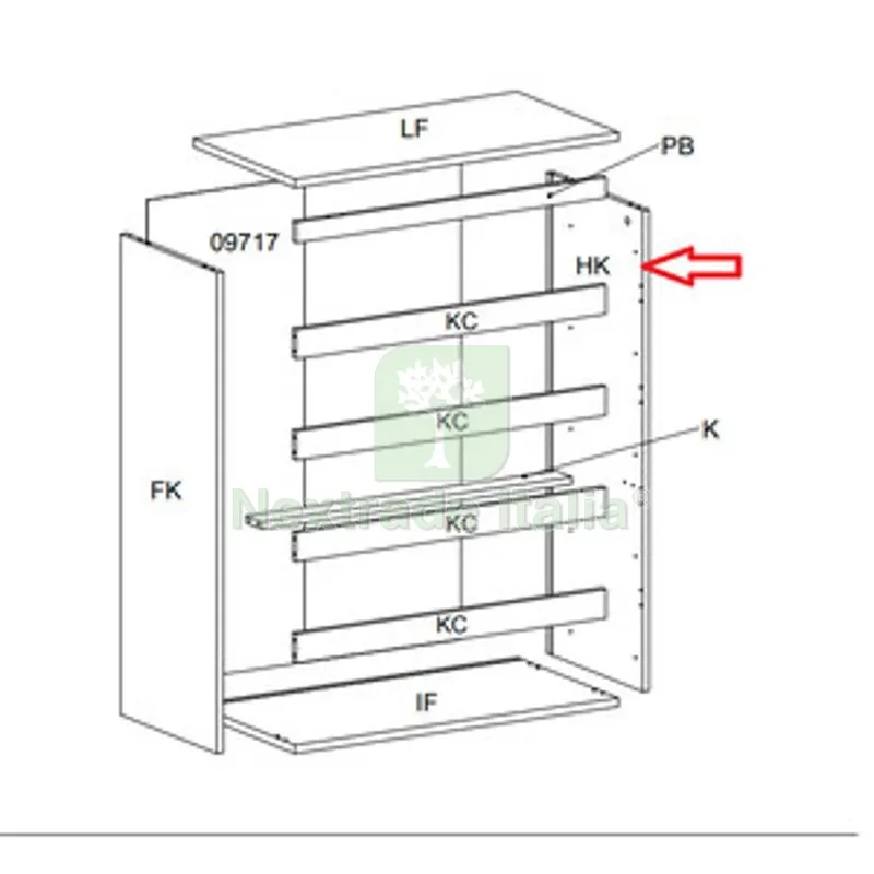 R Fianco HK x Kit Cassettiera 5C Nova 77X40X107 Bianca — Arredo — rif. FERX.605041 R Fianco HK x Kit Cassettiera 5C Nova 77X40X107 Bianca — Arredo — rif. FERX.605041
