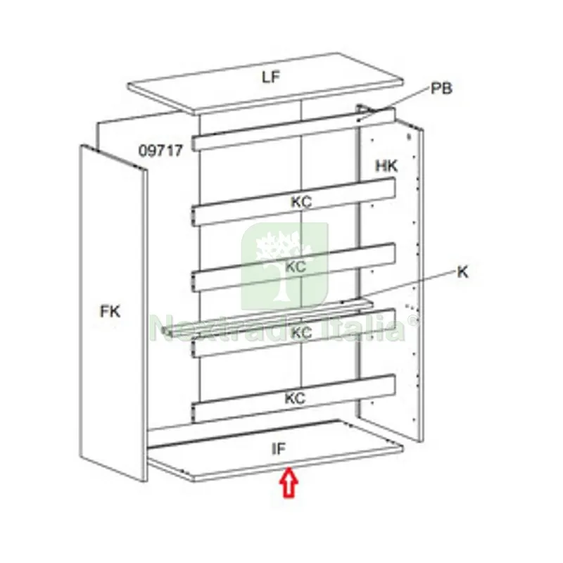 R Base IF x Kit Cassettiera 5C Nova 77X40X107 Bianca — Arredo — rif. FERX.605042 R Base IF x Kit Cassettiera 5C Nova 77X40X107 Bianca — Arredo — rif. FERX.605042