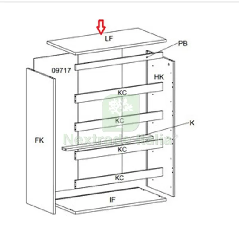 R TOP LF x Kit Cassettiera 5C Nova 77X40X107 Bianca — Arredo — rif. FERX.605043