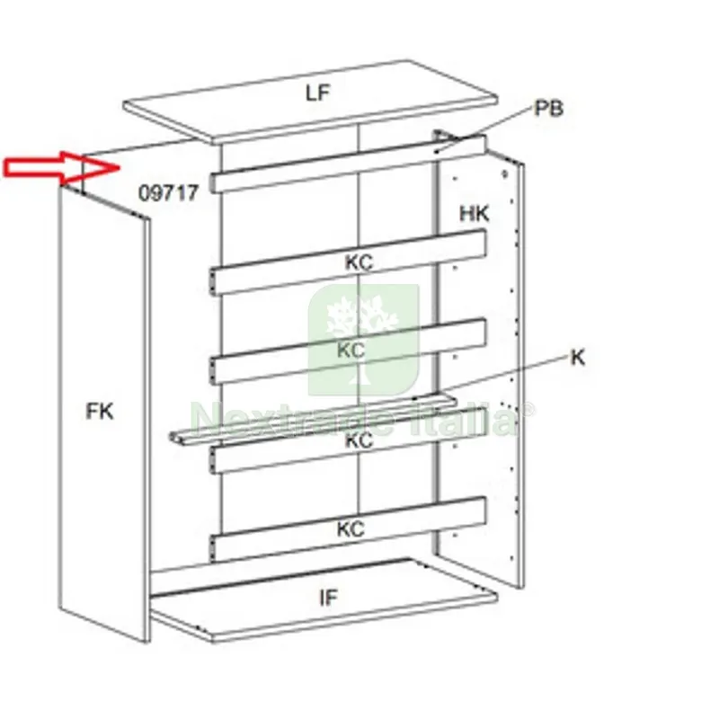 R Pannello POST.09717 x Kit Cassettiera 5C Nova 77X40X107 Bianca — Arredo — rif. FERX.605047 R Pannello POST.09717 x Kit Cassettiera 5C Nova 77X40X107 Bianca — Arredo — rif. FERX.605047