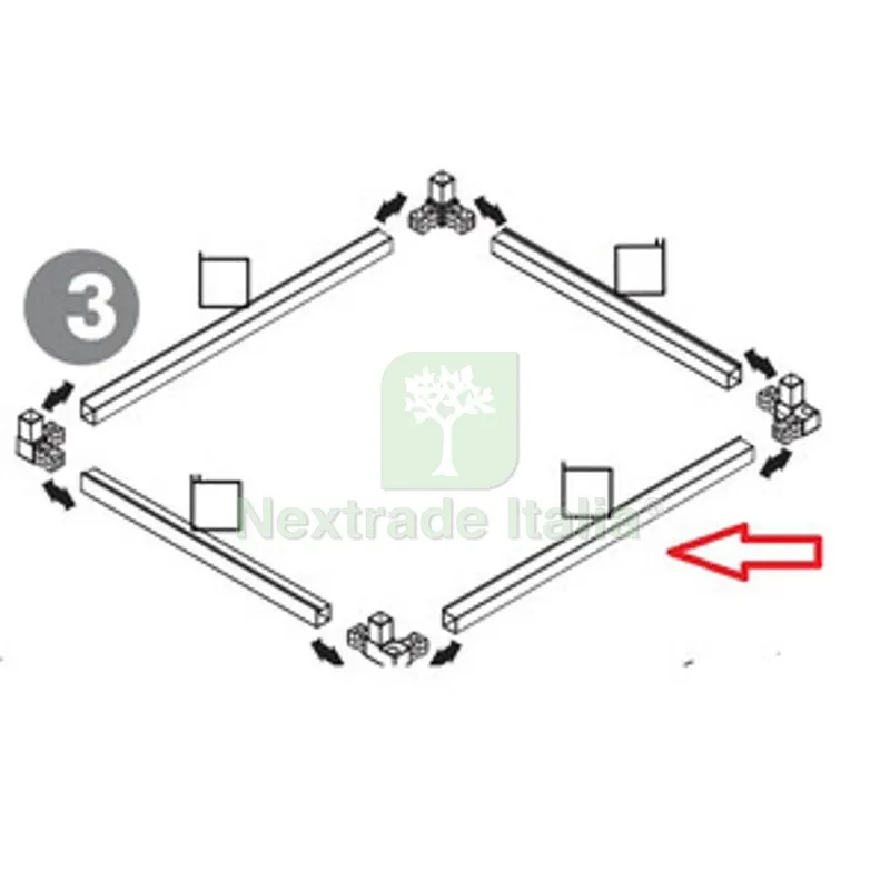 R PROFILO GRANDE BASE SUP CON GUIDA X KIT COPRILAVATRICE RESINA — Ferramenta per legno e mobili — rif. FERX.605099